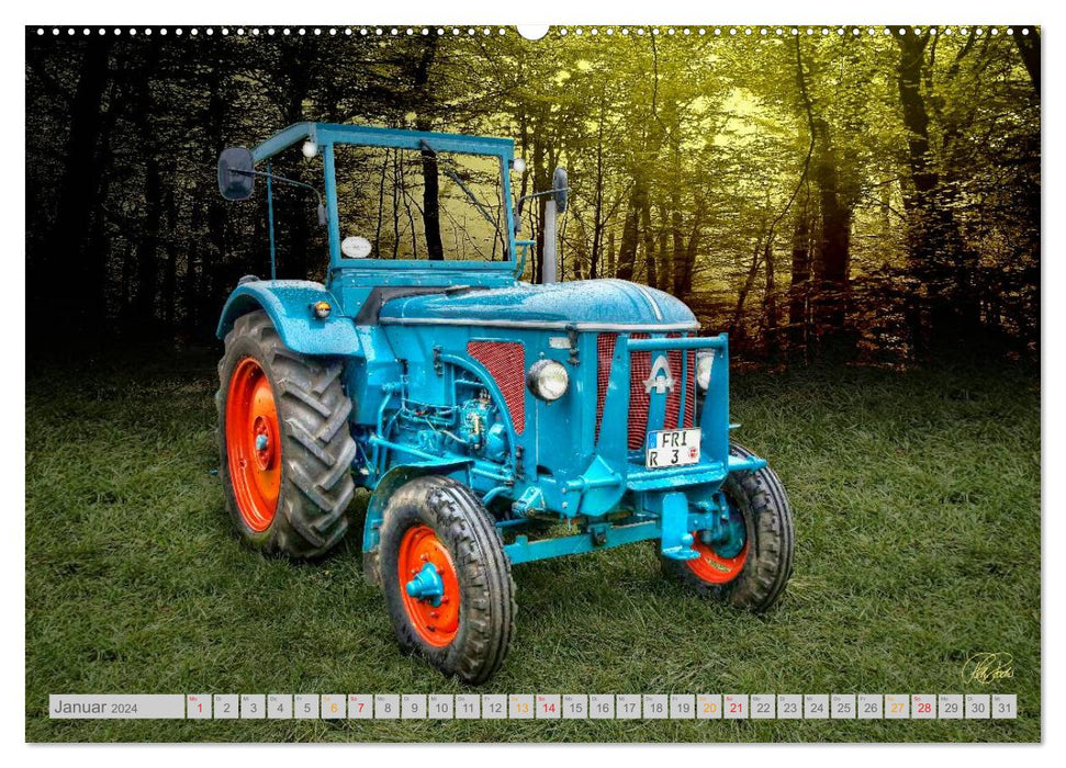 Vintage treasures. A tractor calendar (CALVENDO wall calendar 2024) 