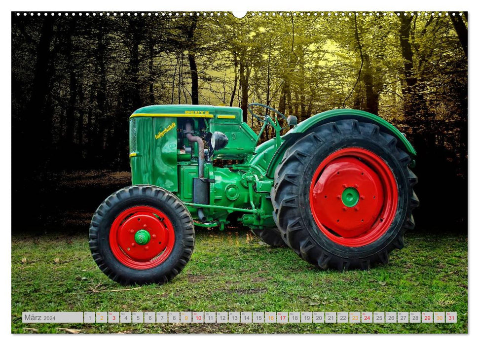 Vintage treasures. A tractor calendar (CALVENDO wall calendar 2024) 