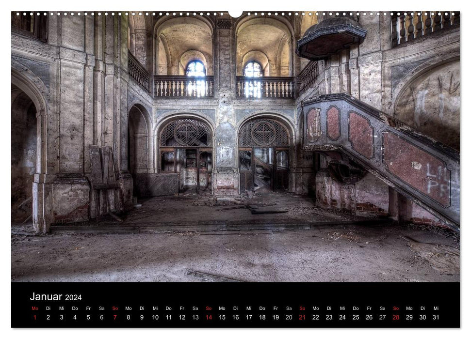 Verlassene Ort - Kirchen (CALVENDO Wandkalender 2024)