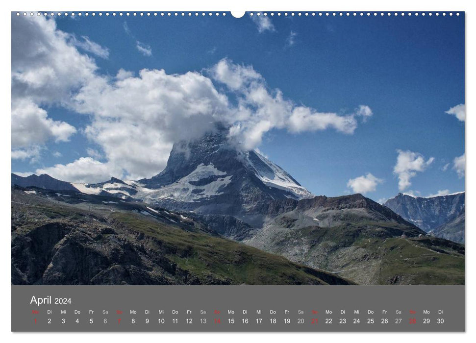 Wallis. Perle der Schweiz (CALVENDO Premium Wandkalender 2024)