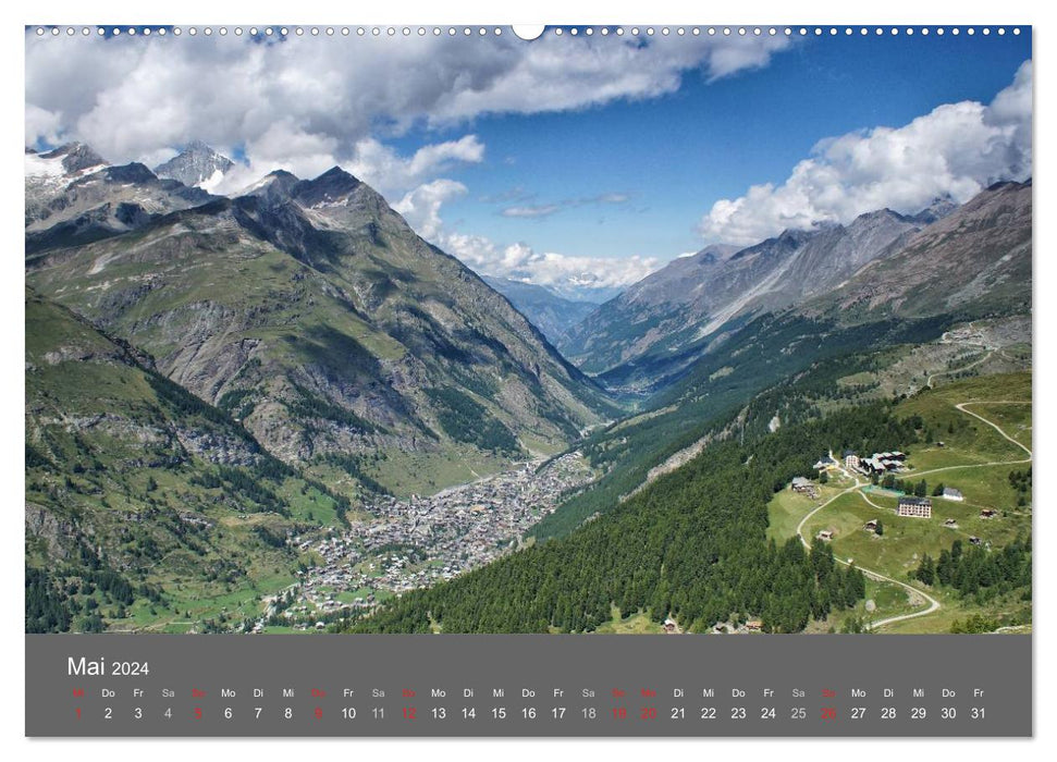 Wallis. Perle der Schweiz (CALVENDO Premium Wandkalender 2024)