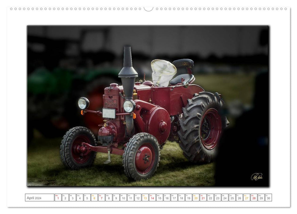 Oldtimer - Traktor Liebe (CALVENDO Premium Wandkalender 2024)