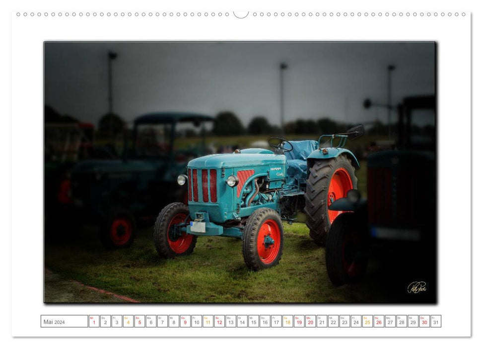 Voiture classique – Tracteur Love (Calvendo Premium Calendrier mural 2024) 