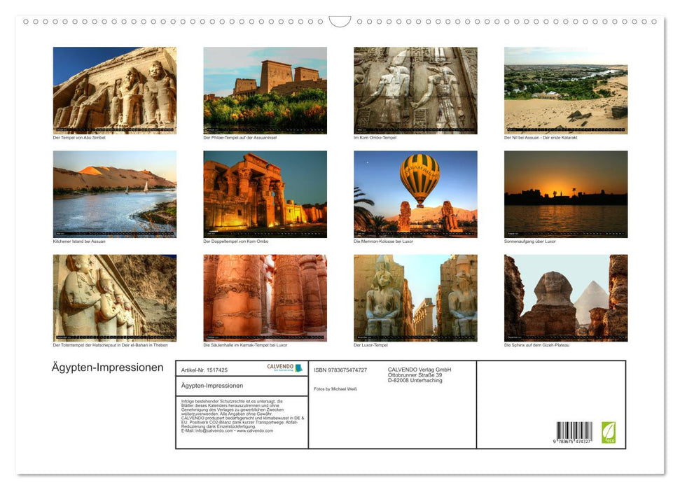 Egypt - Impressions (CALVENDO wall calendar 2024) 