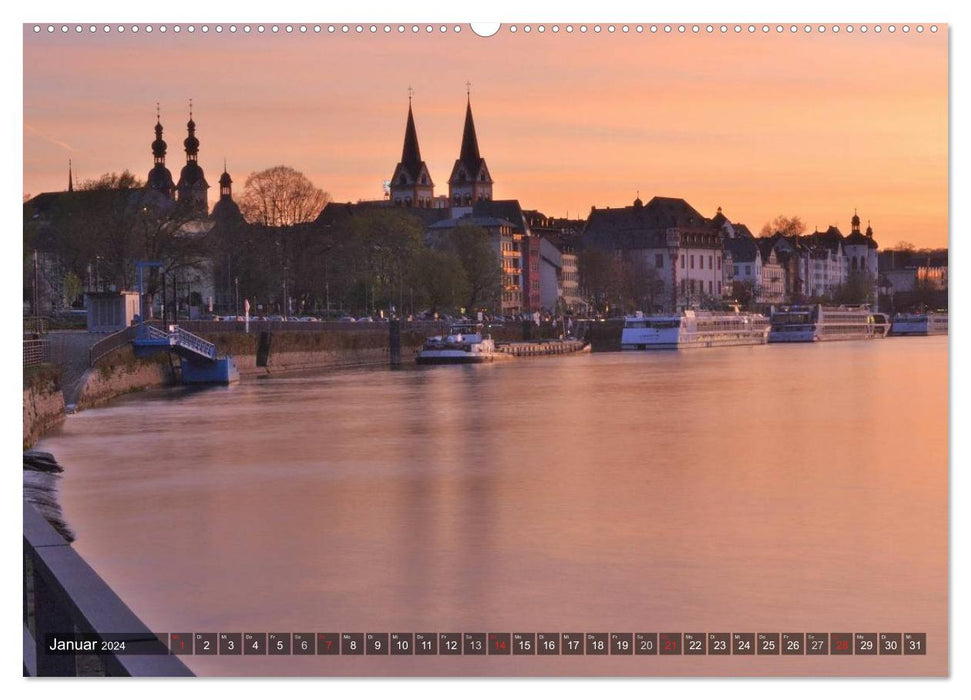 Koblenz Die Stadt am Deutschen Eck (CALVENDO Wandkalender 2024)
