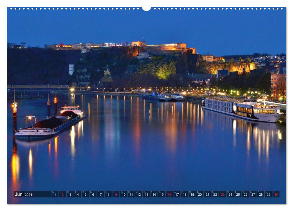Koblenz Die Stadt am Deutschen Eck (CALVENDO Wandkalender 2024)