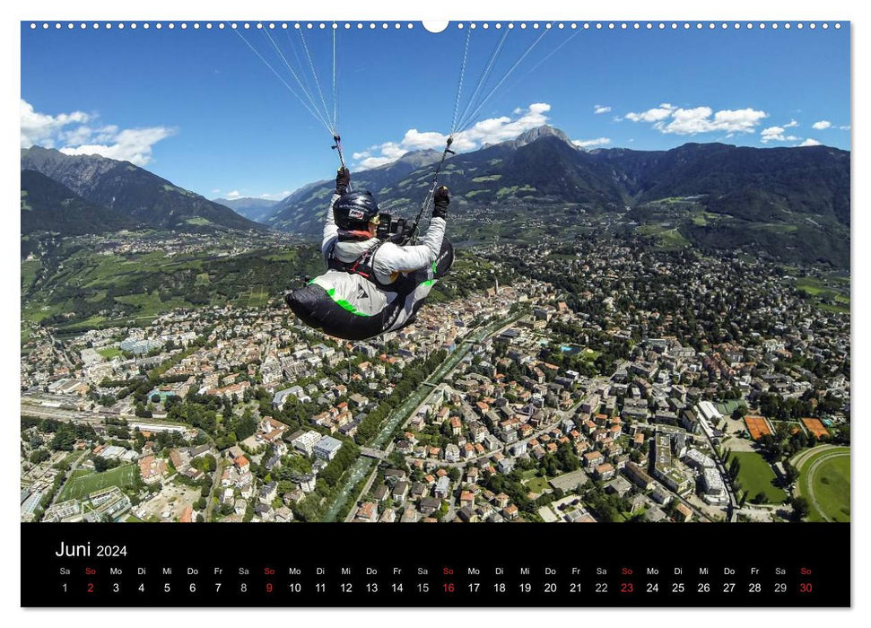 Parapente - entre ciel et terre (Calendrier mural CALVENDO Premium 2024) 