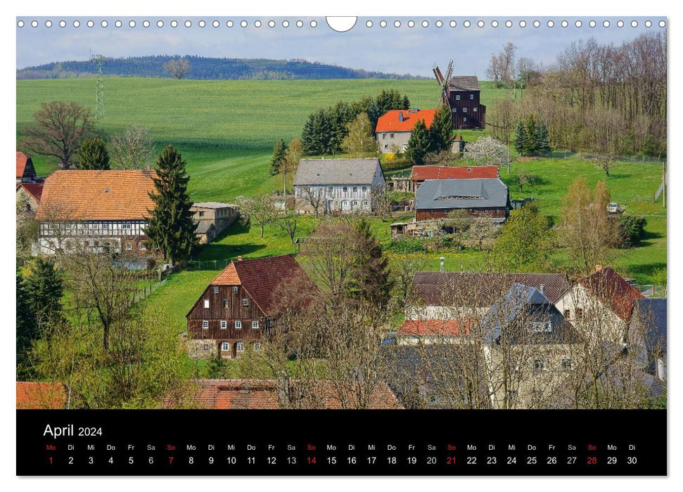 Oberlausitz - Land der Umgebindehäuser (CALVENDO Wandkalender 2024)