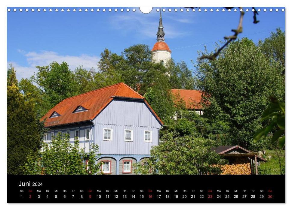 Oberlausitz - Land der Umgebindehäuser (CALVENDO Wandkalender 2024)