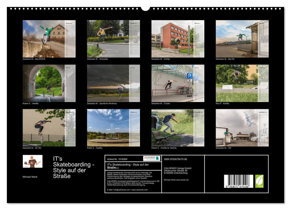 IT's Skateboarding - Style auf der Straße (CALVENDO Premium Wandkalender 2024)