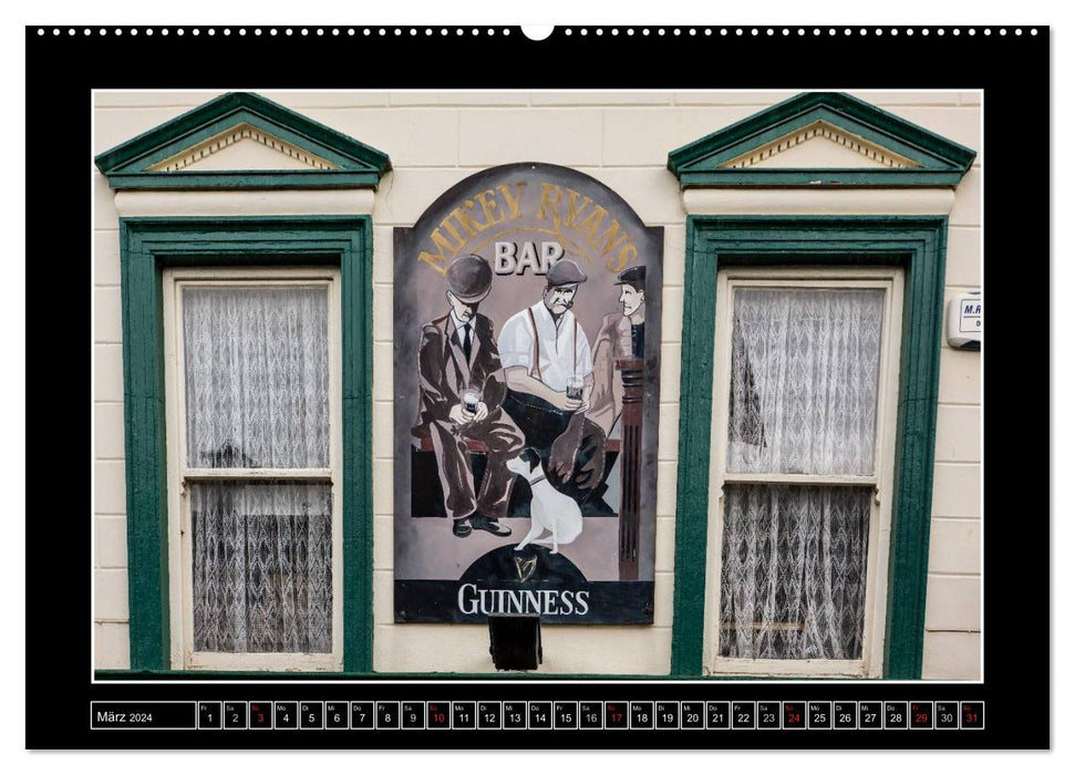 Sláinte IRLAND - Pubmalereien (CALVENDO Premium Wandkalender 2024)