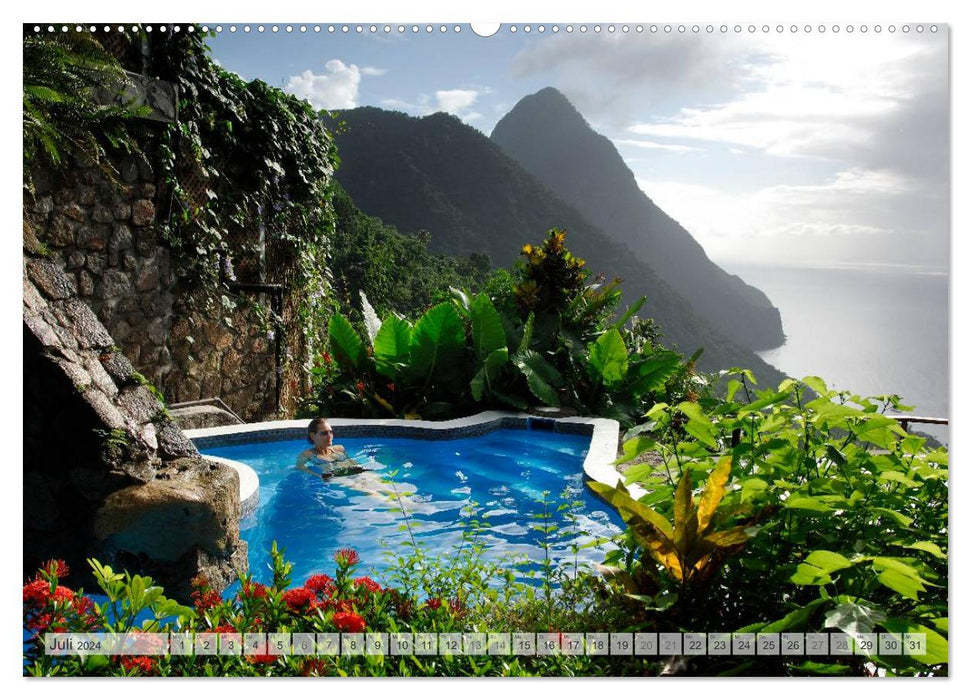 Trauminseln Karibik Christian Heeb (CALVENDO Premium Wandkalender 2024)