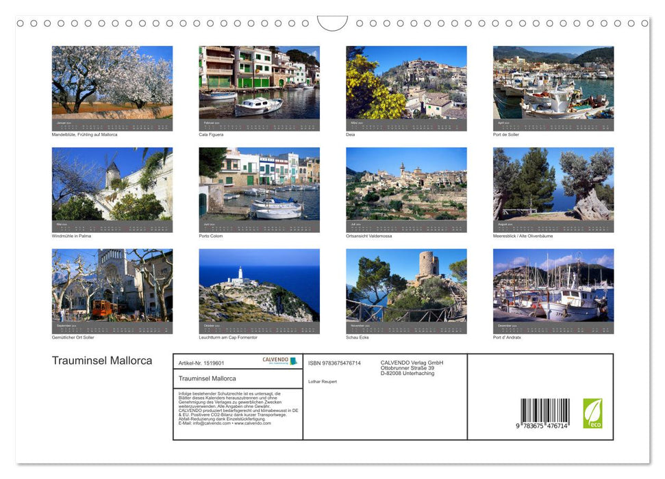 Trauminsel Mallorca (CALVENDO Wandkalender 2024)