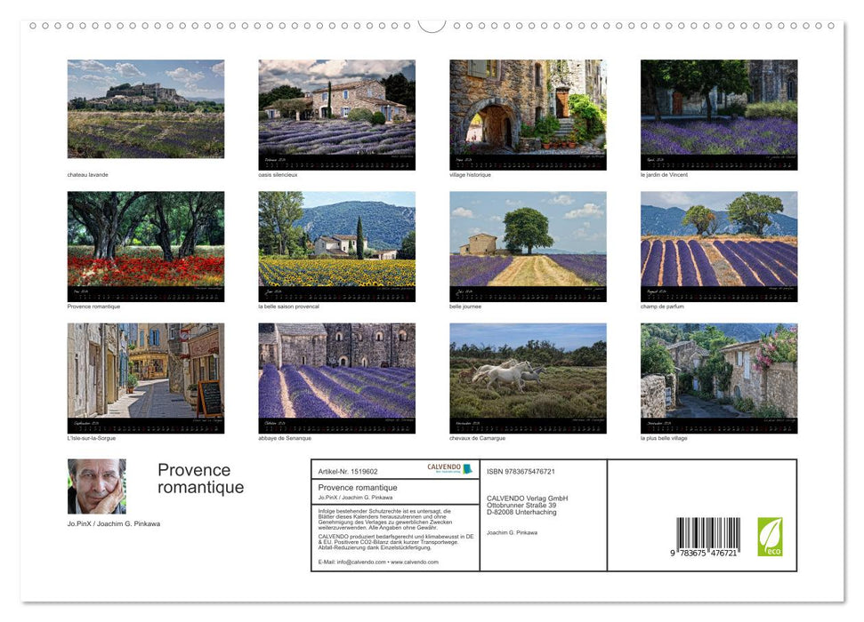 Provence romantique (CALVENDO Premium Wandkalender 2024)