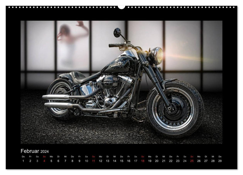 Motorrad-Träume – Chopper und Custombikes (CALVENDO Wandkalender 2024)