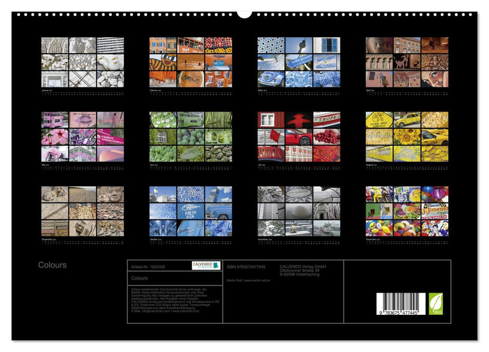 Colours (CALVENDO Premium Wandkalender 2024)