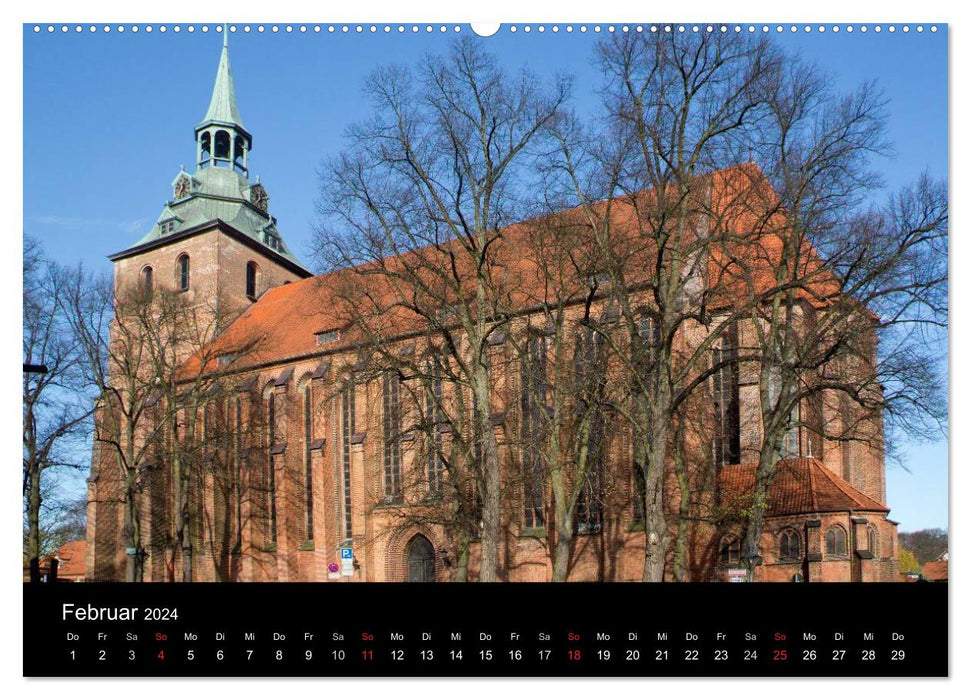 Ville hanséatique de Lunebourg et lande de Lunebourg (Calvendo Premium Wall Calendar 2024) 