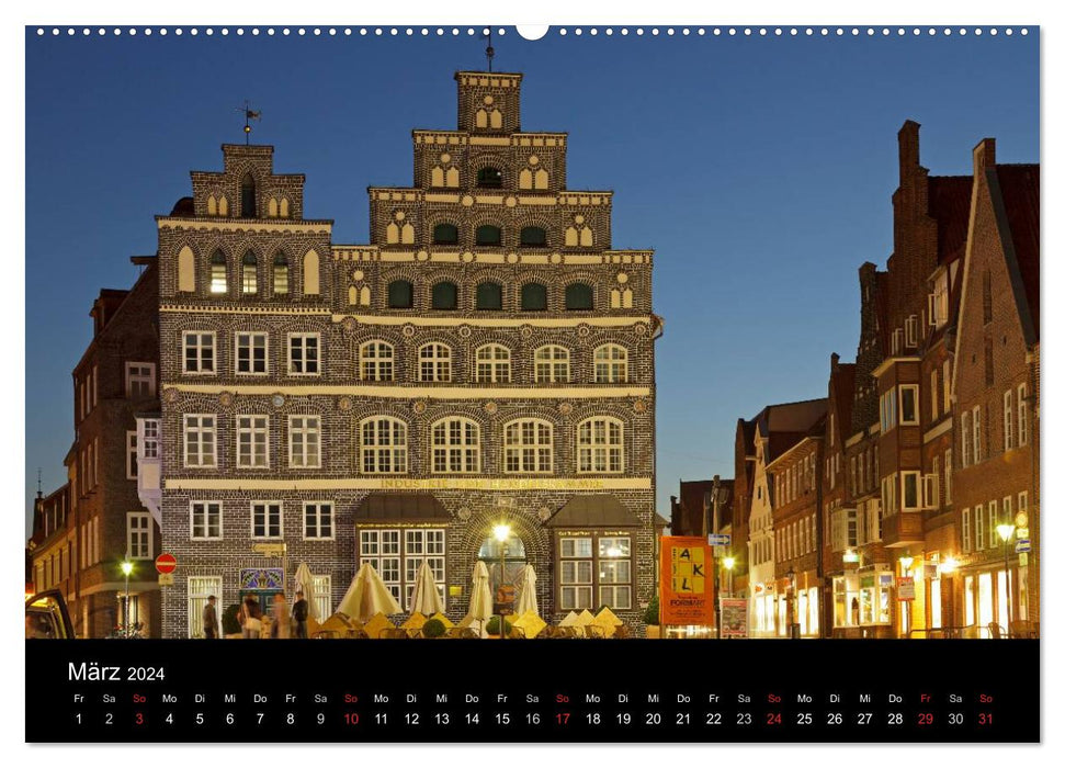 Hansestadt Lüneburg und Lüneburger Heide (CALVENDO Premium Wandkalender 2024)