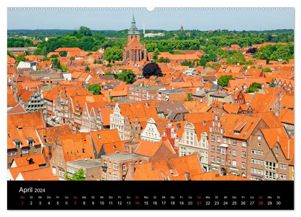 Hansestadt Lüneburg und Lüneburger Heide (CALVENDO Premium Wandkalender 2024)
