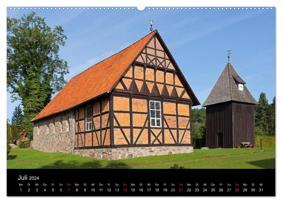 Ville hanséatique de Lunebourg et lande de Lunebourg (Calvendo Premium Wall Calendar 2024) 