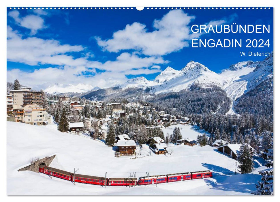 Graubünden Engadin 2024 (CALVENDO Wandkalender 2024)