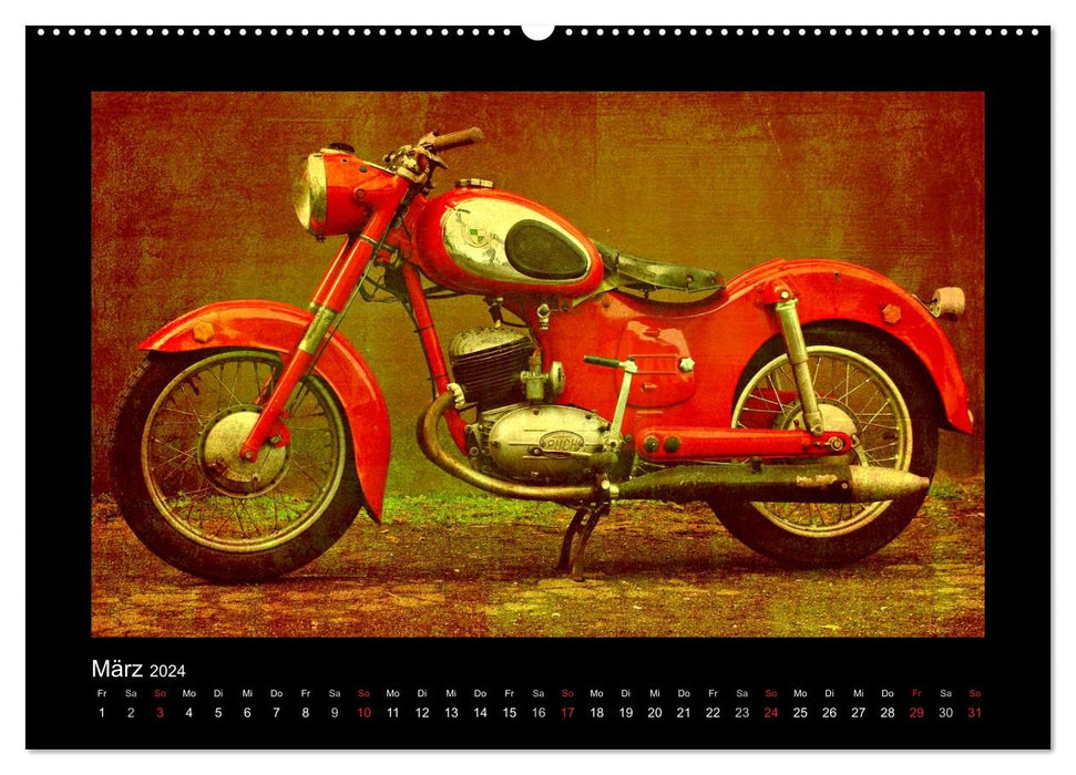 Motorrad Oldtimer (CALVENDO Premium Wandkalender 2024)