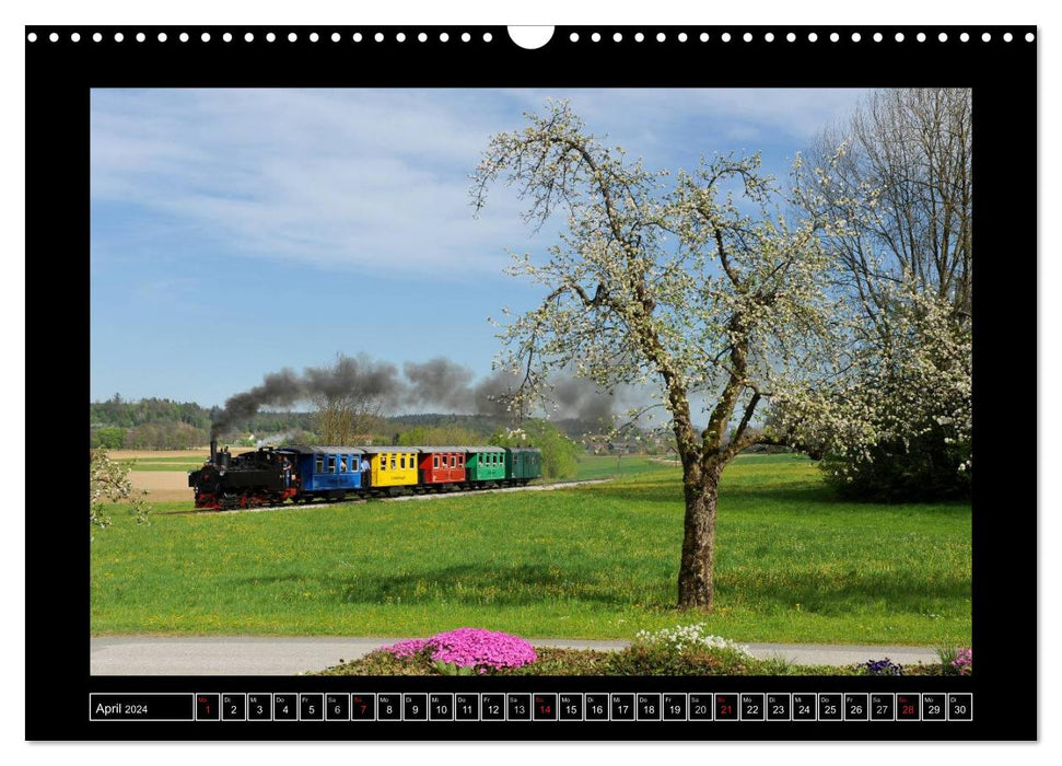 Eisenbahndampfromantik (CALVENDO Wandkalender 2024)