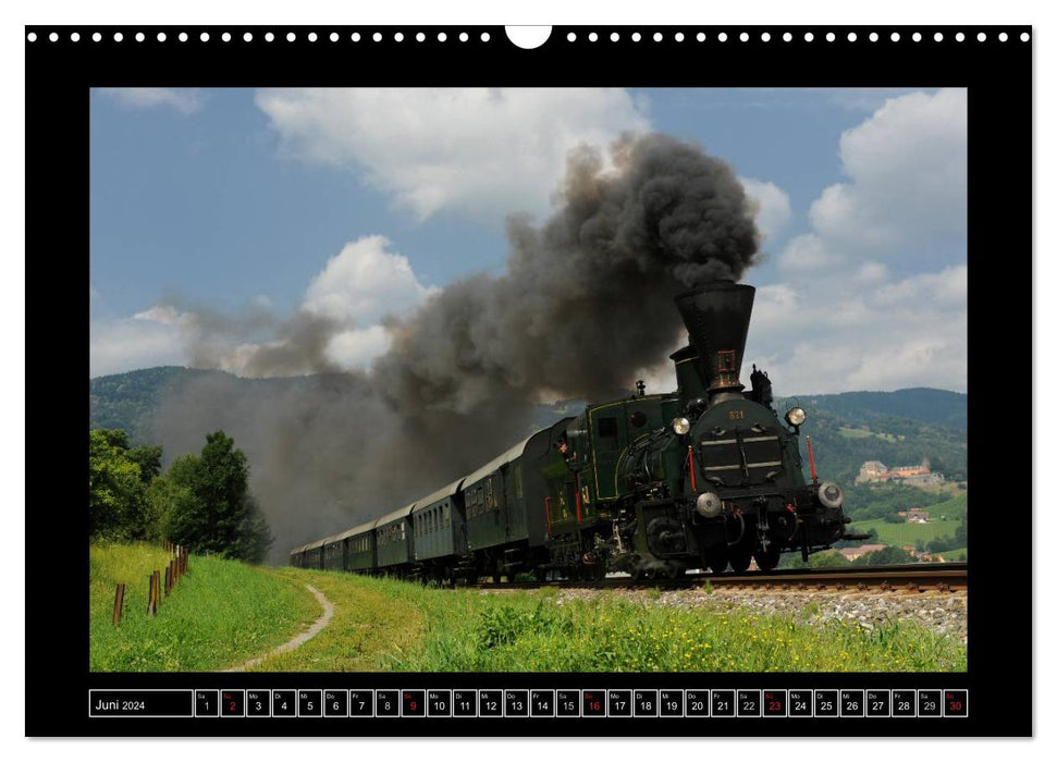Eisenbahndampfromantik (CALVENDO Wandkalender 2024)