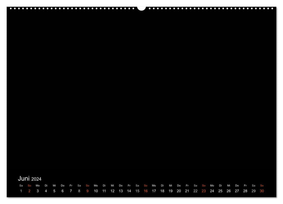 Bastelkalender - Schwarz (CALVENDO Wandkalender 2024)