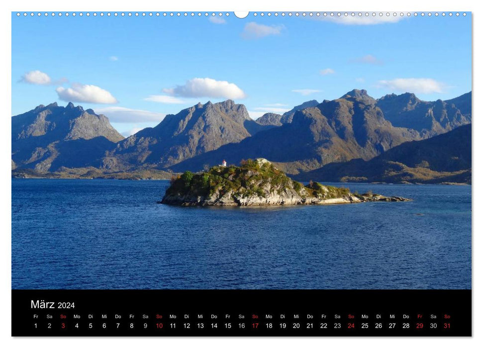 Impressionen von Norwegen entlang der Hurtigruten (CALVENDO Premium Wandkalender 2024)