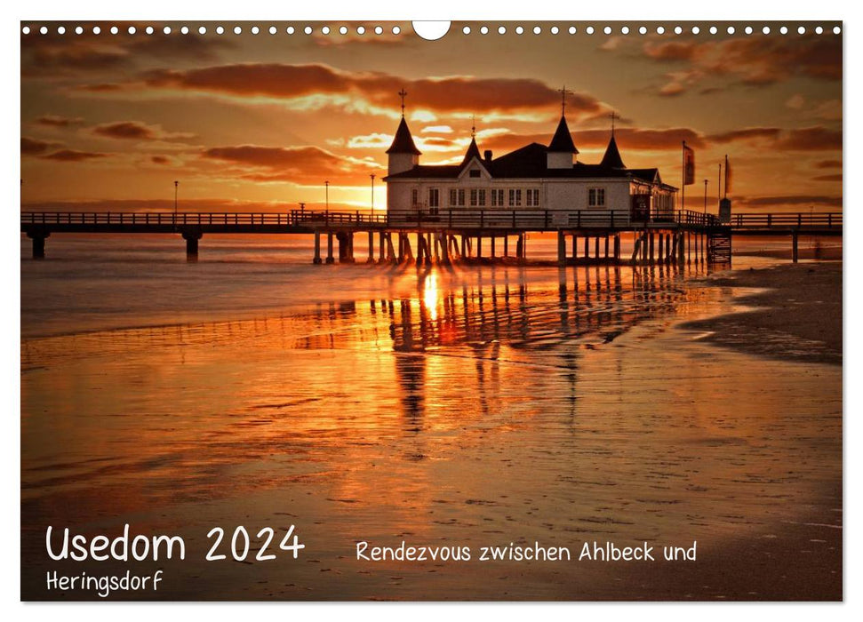 Usedom 2024 Rendezvous zwischen Ahlbeck und Heringsdorf (CALVENDO Wandkalender 2024)