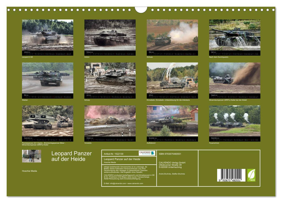 Panzerstahl auf der Heide – Das Heer legt wieder los (CALVENDO Wandkalender 2024)