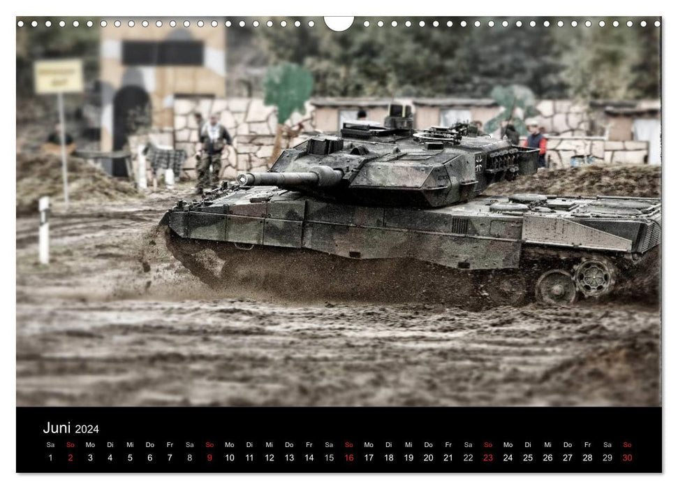 Panzerstahl auf der Heide – Das Heer legt wieder los (CALVENDO Wandkalender 2024)