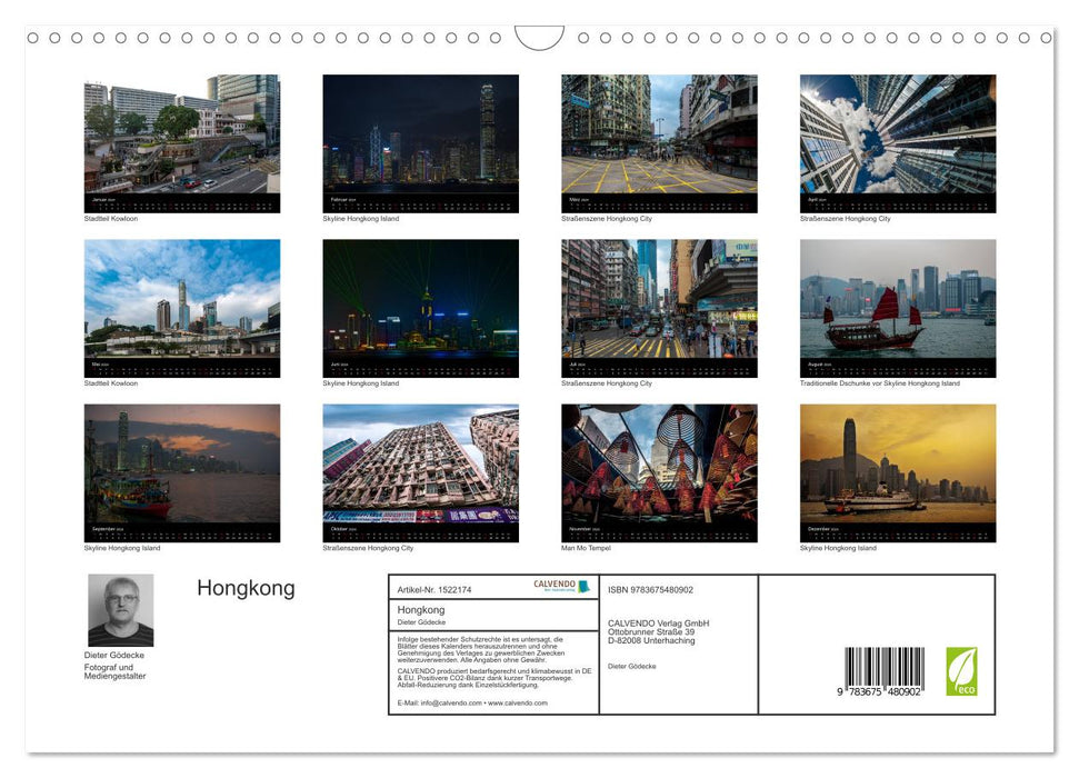 Hongkong (CALVENDO Wandkalender 2024)