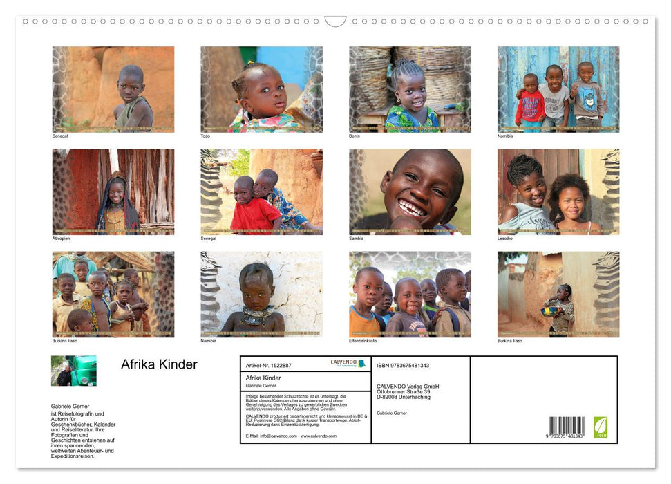 Afrika Kinder (CALVENDO Wandkalender 2024)