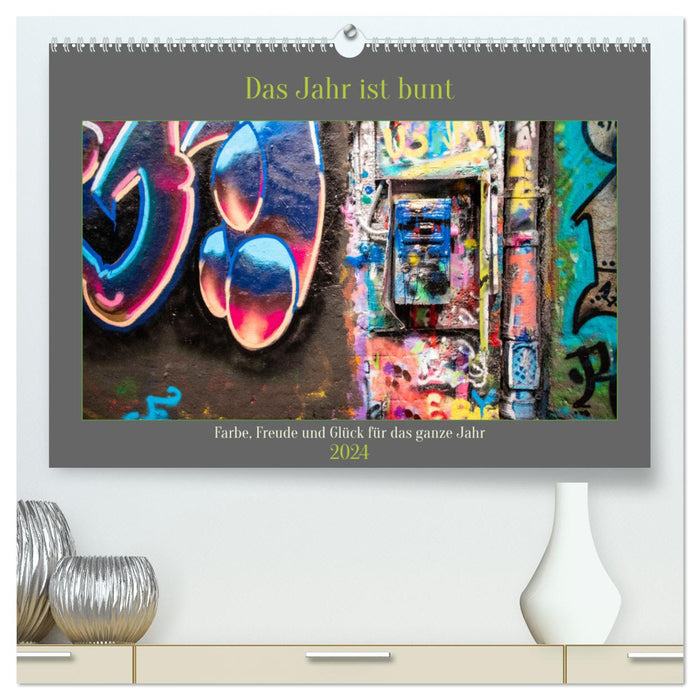 The year is colorful. Color, joy and happiness for the whole year. (CALVENDO Premium Wall Calendar 2024) 