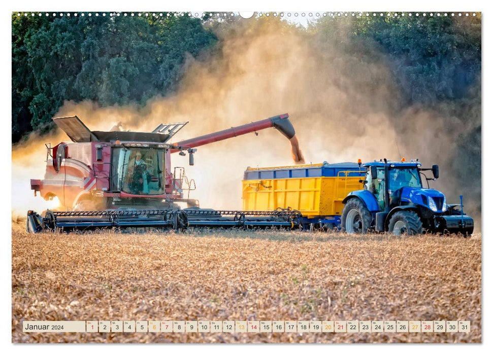 Combine harvester - autonomously on the move (CALVENDO wall calendar 2024) 