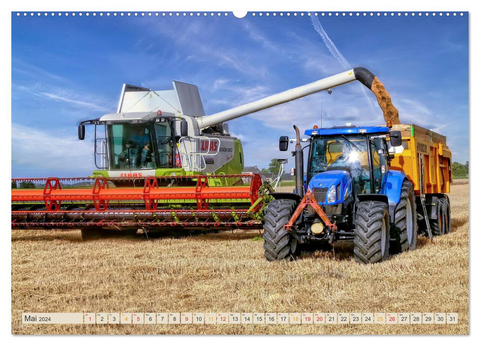 Combine harvester - autonomously on the move (CALVENDO wall calendar 2024) 