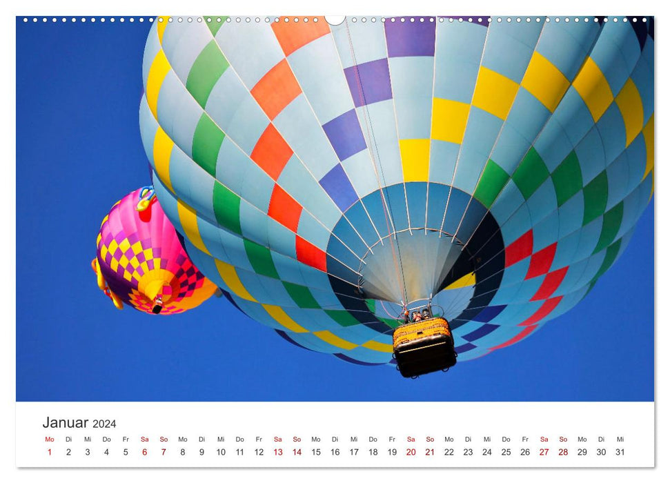 Kunterbunte Heißluftballone (CALVENDO Wandkalender 2024)
