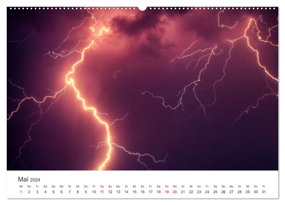 Wetterphänomene - Einmalige Naturschauspiele. (CALVENDO Wandkalender 2024)