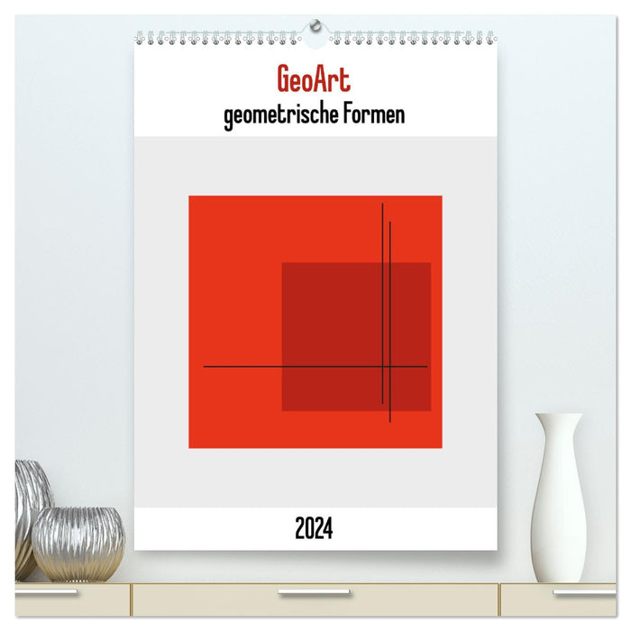 GeoArt - formes géométriques (Calendrier mural CALVENDO Premium 2024) 