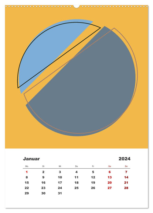 GeoArt - geometric shapes (CALVENDO Premium Wall Calendar 2024) 