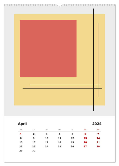 GeoArt - geometric shapes (CALVENDO Premium Wall Calendar 2024) 