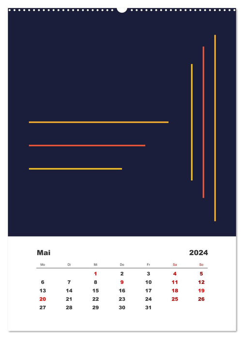 GeoArt - geometric shapes (CALVENDO Premium Wall Calendar 2024) 