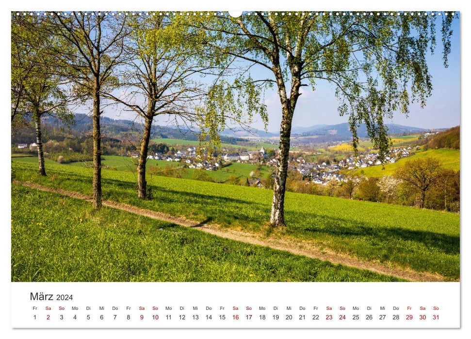 County, a village in the Schmallenberg Sauerland (CALVENDO Premium Wall Calendar 2024) 