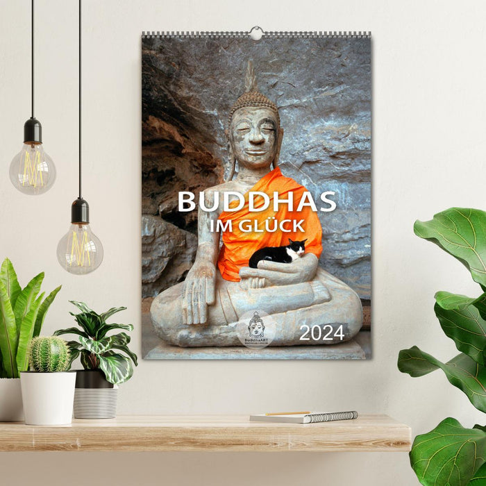 Buddhas im Glück (CALVENDO Wandkalender 2024)