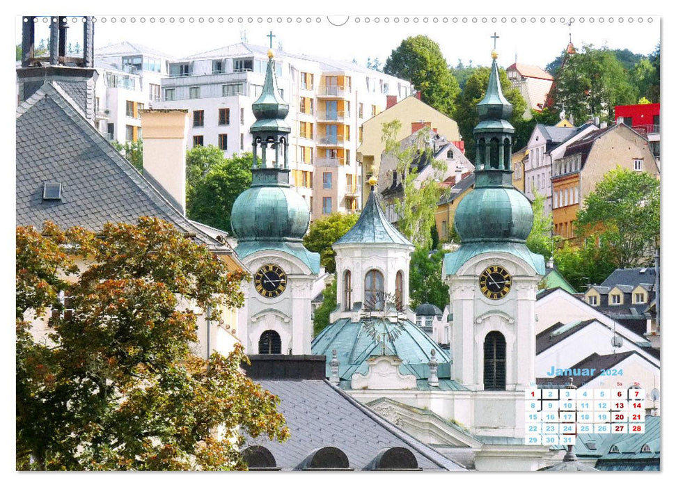Karlsbad - Beliebter Kurort in Tschechien (CALVENDO Wandkalender 2024)