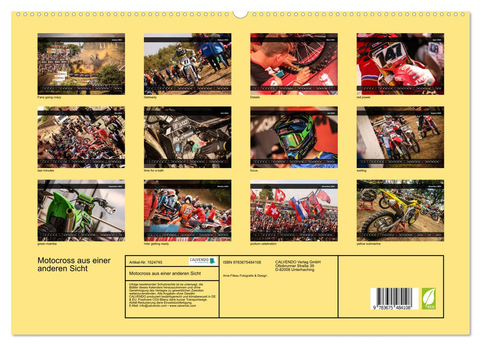 Motocross aus einer anderen Sicht (CALVENDO Premium Wandkalender 2024)