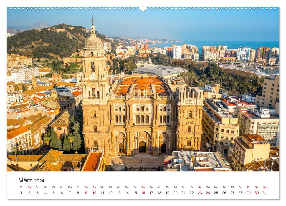 Málaga - Eine Perle in Andalusien. (CALVENDO Wandkalender 2024)
