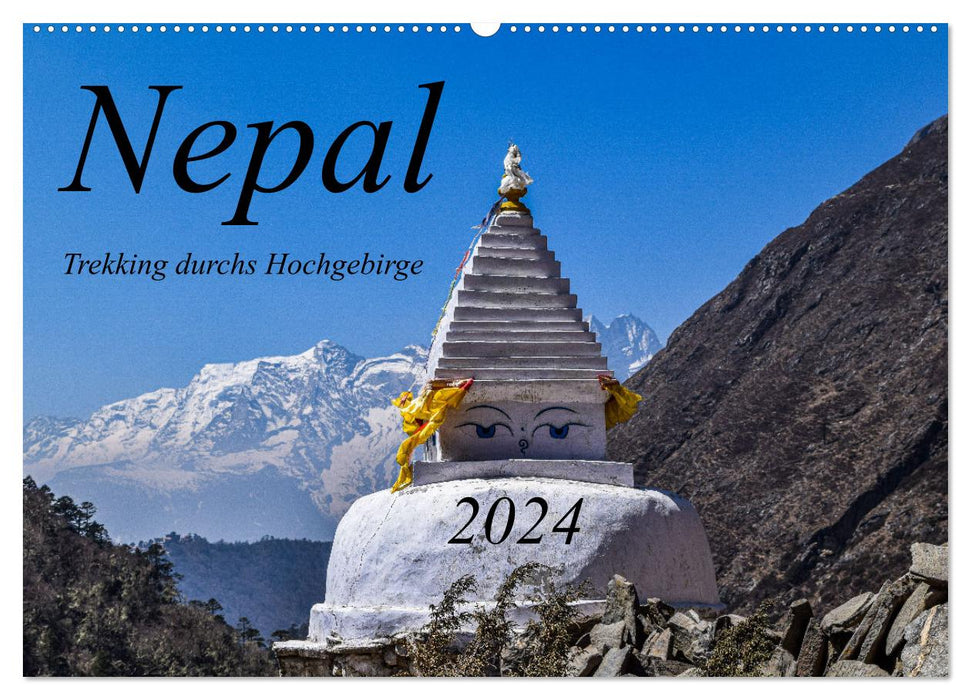 Nepal- Trekking durchs Hochgebirge (CALVENDO Wandkalender 2024)